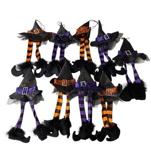 Lot of Decorative Witch‎ Hat with Legs Hanging Decorations